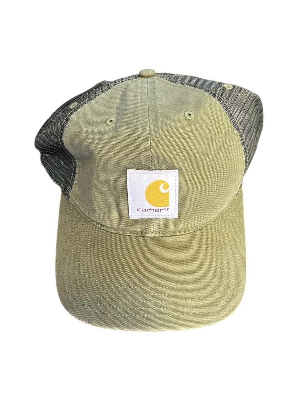 Carhartt Green and Yellow Logo Mesh Back Cap